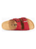 Sunbay Skórzane klapki "Trefle" w kolorze czerwonym