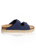 Sunbay Leren slippers "Orange" donkerblauw