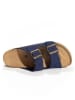 Sunbay Leren slippers "Orange" donkerblauw