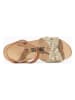 Sunbay Skórzane sandały "Pivoine" w kolorze karmelowo-złotym na koturnie