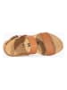 Sunbay Leren sleehaksandalen "Hibiscus" lichtbruin