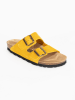 Sunbay Skórzane klapki "Trefle" w kolorze żółtym