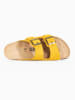 Sunbay Skórzane klapki "Trefle" w kolorze żółtym