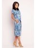 Awama Kleid in Blau/ Weiß