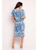 Awama Kleid in Blau/ Weiß