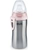 NUK Butelka "Active Cup" w kolorze jasnoróżowym do nauki picia - 215 ml