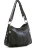 Anna Morellini Leren schoudertas "Mia" zwart - (B)30 x (H)20 x (D)8 cm
