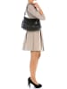 Anna Morellini Leder-Schultertasche "Mia" in Schwarz - (B)30 x (H)20 x (T)8 cm