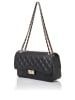 Florence Bags Leder-Schultertasche "Olmo" in Schwarz - (B)28 x (H)15 x (T)8 cm