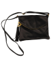 Florence Bags Leder-Umhängetasche "Castagno" in Schwarz - (B)18 x (H)20 x (T)2 cm
