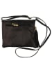 Florence Bags Leder-Umhängetasche "Castagno" in Schwarz - (B)18 x (H)20 x (T)2 cm