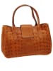Florence Bags Leder-Henkeltasche "Cursa" in Braun - (B)26 x (H)17 x (T)12 cm