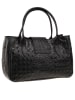 Florence Bags Leder-Henkeltasche "Cursa" in Schwarz - (B)26 x (H)17 x (T)12 cm