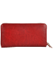 Florence Bags Leder-Geldbörse "Nador" in Rot - (B)20 x (H)10 x (T)2 cm