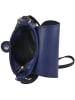 Florence Bags Leder-Umhängetasche "Gisstel" in Dunkelblau - (B)19 x (H)17 x (T)5 cm