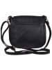 Florence Bags Leder-Umhängetasche "Gisstel" in Schwarz - (B)19 x (H)17 x (T)5 cm