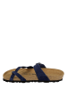 BAYTON Leren teenslippers "Diane" donkerblauw