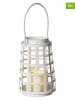 STAR Trading Lampiony LED (2 szt.)  w kolorze białym - wys. 21 x Ø 13 cm