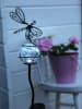 STAR Trading Ledsolartuinsteker "Butterfly" zwart/transparant - (H)85 cm