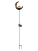 STAR Trading LED-Solar-Gartenstecker "Melilla" in Schwarz/ Orange - (H)85 cm