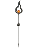 STAR Trading LED-Solar-Gartenstecker "Trieste" in Schwarz/ Orange - (H)77 cm