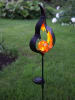 STAR Trading LED-Solar-Gartenstecker "Trieste" in Schwarz/ Orange - (H)77 cm