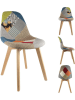 THE HOME DECO FACTORY 2-delige set: eetkamerstoelen meerkleurig - (B)54 x (H)87 x (D)47 cm