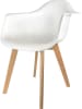 THE HOME DECO FACTORY Krzesła (2 szt.) w kolorze białym - 62 x 82,5 x 60,5 cm