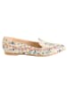 Goby Leder-Mokassins in Beige/ Hellblau