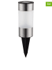Globo lighting 3er-Set: LED-Solar-Gartenstecker in Silber - (H)23,5 cm