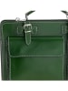 ORE10 Leder-Businesstasche "Bologna" in Grün - (B)32 x (H)22 x (T)12 cm