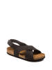 Comfortfusse Leren sandalen zwart