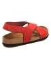 Comfortfusse Leren sandalen rood