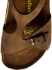 Comfortfusse Leder-Sandalen in Sand