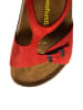 Comfortfusse Leren sandalen rood