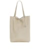 Mia Tomazzi Leder-Schultertasche in Beige - (B)50 x (H)10 x (T)40 cm