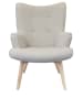 THE HOME DECO FACTORY Sessel in Grau - (B)67,5 x (H)99 x (T)70 cm