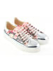 Goby Leder-Sneakers in Silber/ Rosa