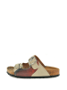 Calceo Pantoletten in Beige/ Bunt