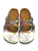 Calceo Clogs in Weiß/ Bunt