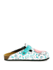 Calceo Clogs wit/turquoise