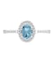 Diamant Vendôme Złoty pierścionek z diamentami i akwamarynem