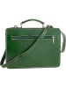 ORE10 Leder-Businesstasche "Perugia" in Grün - (B)27 x (H)20 x (T)11 cm