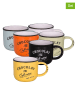 Anticline 6-delige set: koffiekoppen meerkleurig - Ø 8 cm