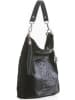 Mia Tomazzi Leder-Schultertasche "Rozzano" in Schwarz - (B)26 x (H)28 x (T)12 cm