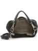 Mia Tomazzi Leder-Schultertasche "Rozzano" in Schwarz - (B)26 x (H)28 x (T)12 cm