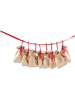 folia PAPER Adventskalender naturel/rood