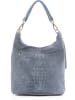 Mia Tomazzi Leren schoudertas "Rozzano" blauw - (L)26 x (B)12 x (H)28 x (D)12 cm