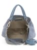 Mia Tomazzi Leder-Schultertasche "Rozzano" in Blau - (L)26 x (B)12 x (H)28 cm