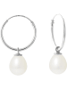 Pearl Addict Zilveren creolen met parels
